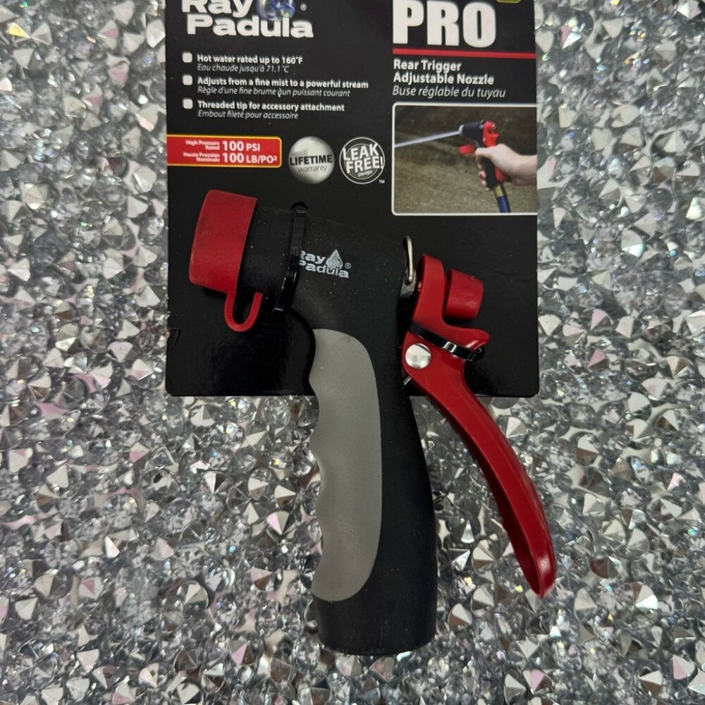 Ray Padula water PRO watering Adjustable Nozzle Red  Black mist stream